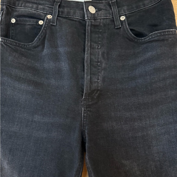 Agolde Riley High Rise Straight Crop Jeans - Picture 4 of 7